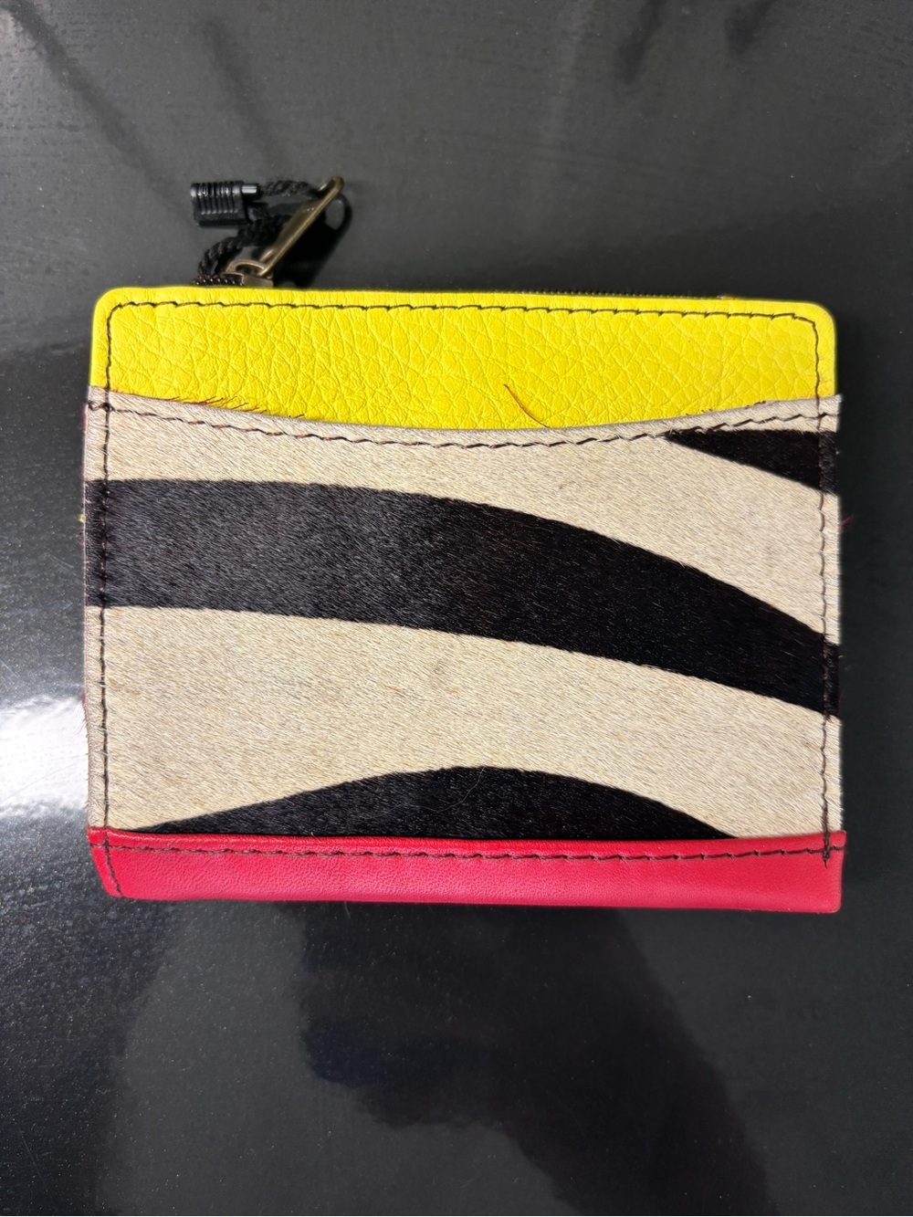 New Soruka wallet. Yellow, Pink and Zebra Print Women's Card Wallet